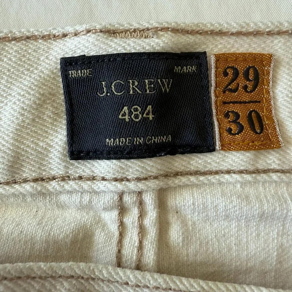 J.Crew 484 Slim White Denim